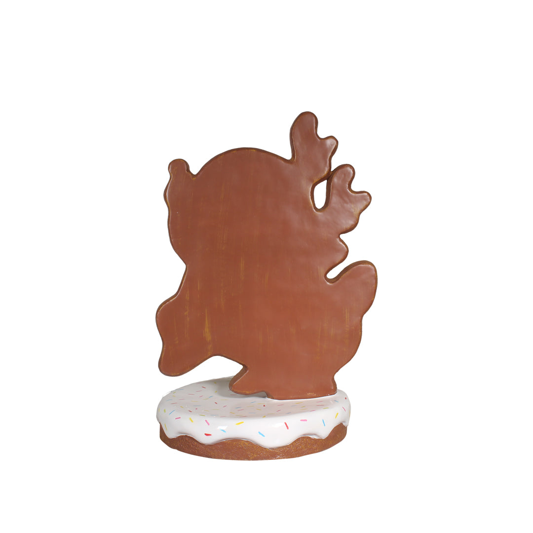Gingerbread Reindeer Rudolph Over Sized Statue