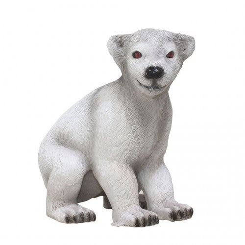 Polar Bear Baby Life Size Statue