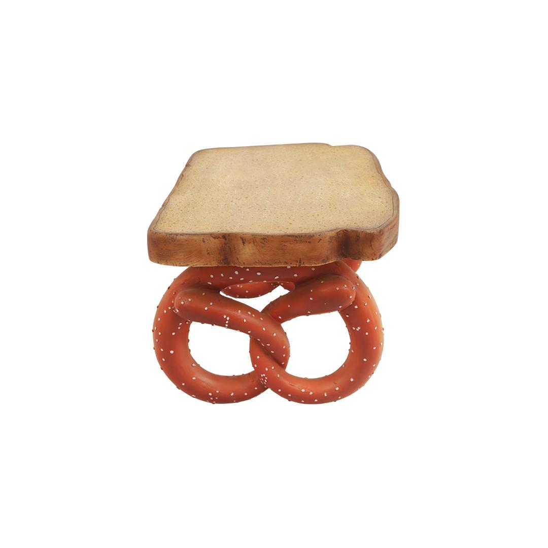 Salted Pretzel Bread Table Over Sized Statue
