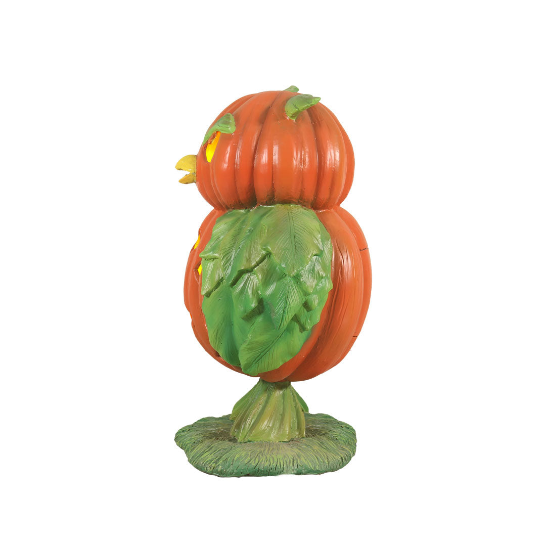 Pumpkin Owl Light Over Sized Statue