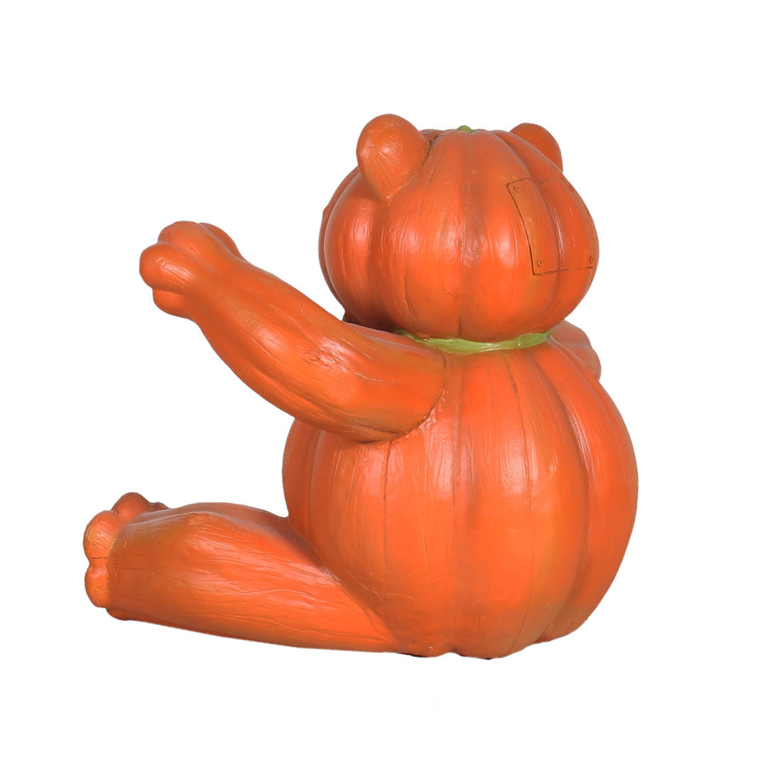Pumpkin Bear Sitting Light Over Sized Statue
