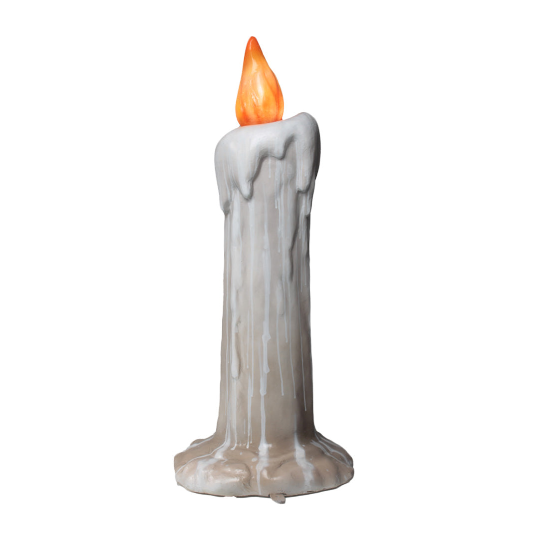 Single White Candle Over Sized Statue