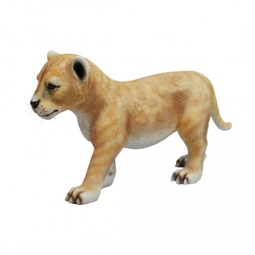 Lion Cub Walking Life Size Statue