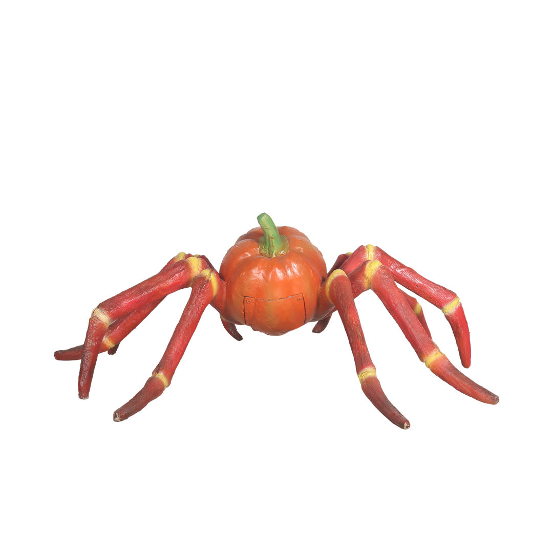 Pumpkin Spider Light Over Sized Statue