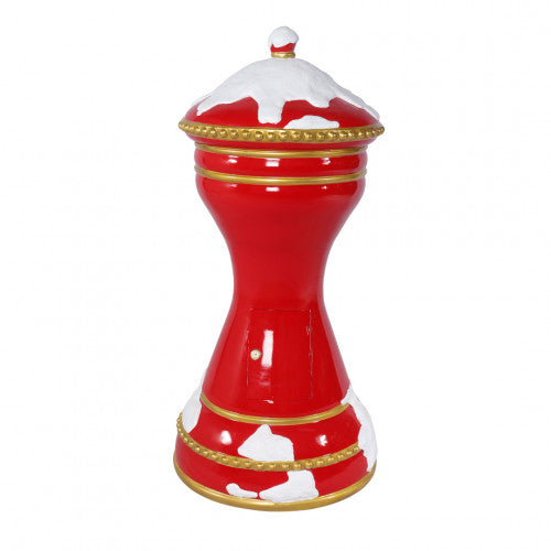 Santa Mailbox Round Life Size Statue