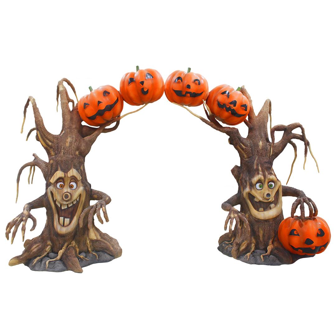 Pumpkin Tree Archway Over Sized Statue