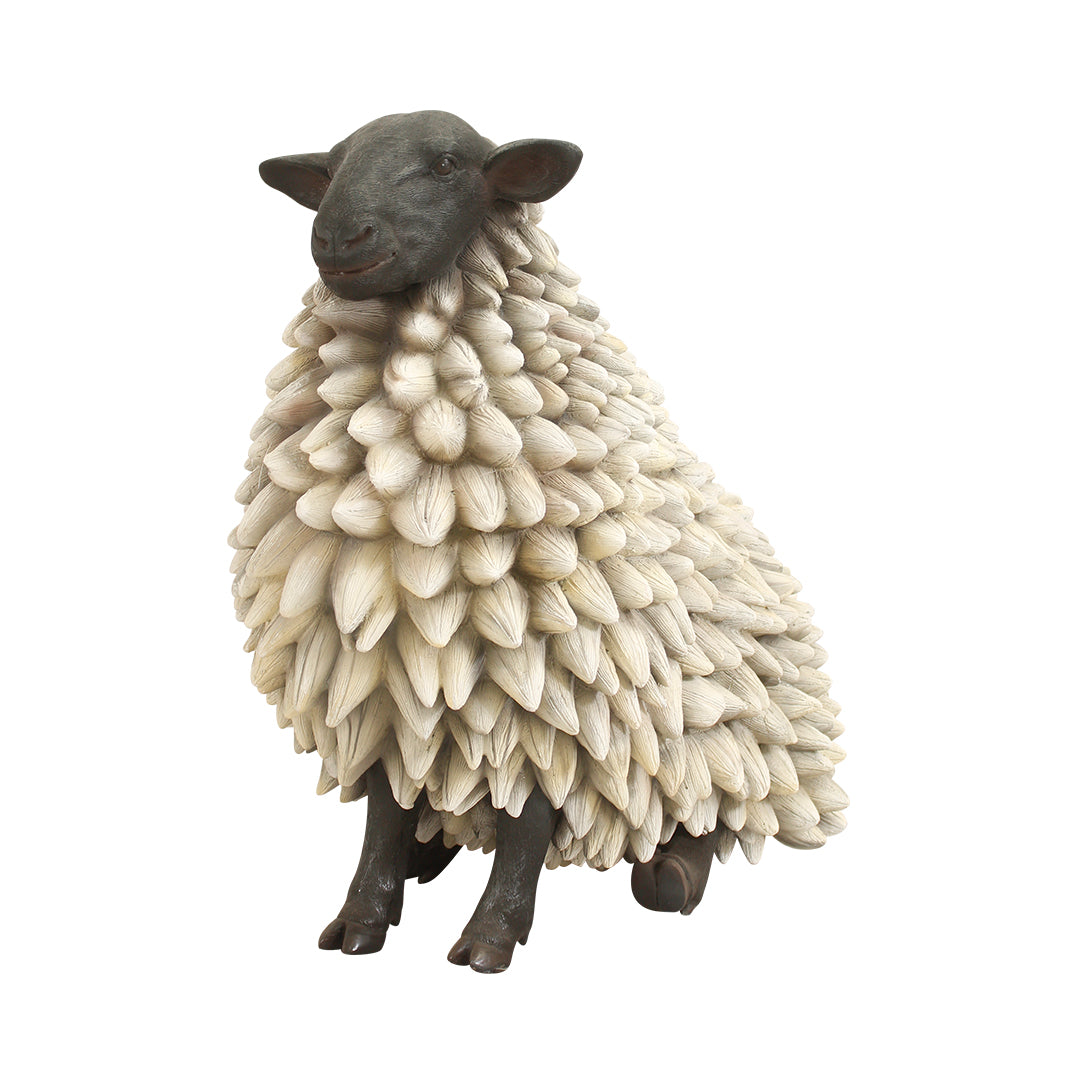 Sheep Sitting Life Size Statue