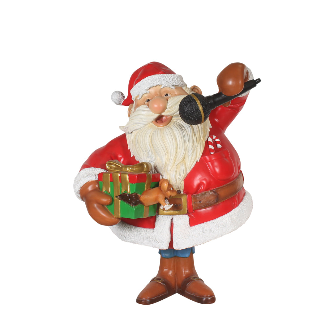 Santa Singer Over Sized Statue