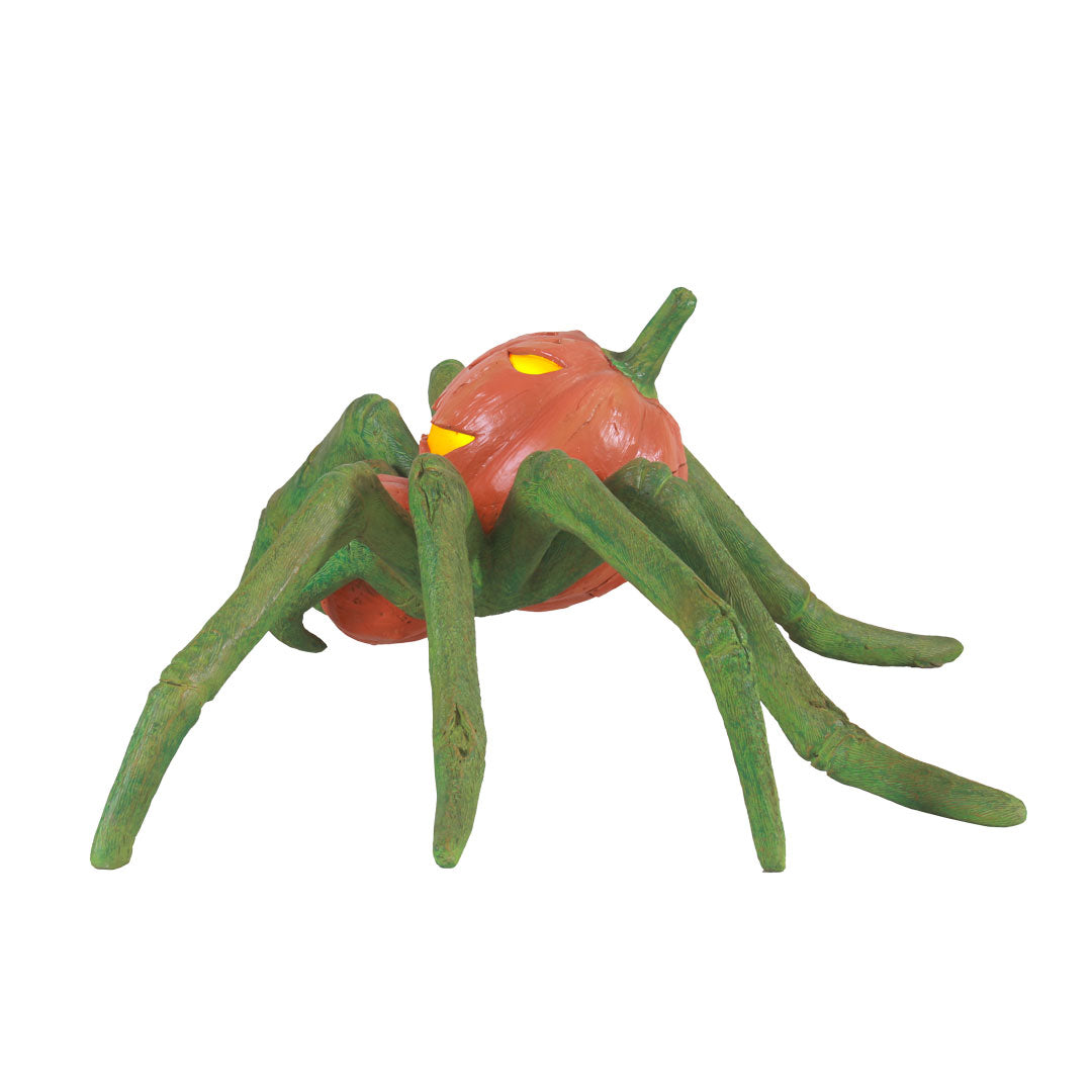 Pumpkin Spider Light Over Sized Statue