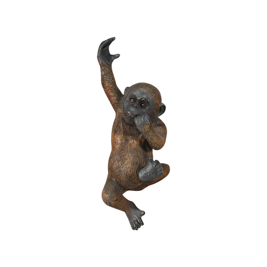 Gorilla Baby Hanging Life Size Statue