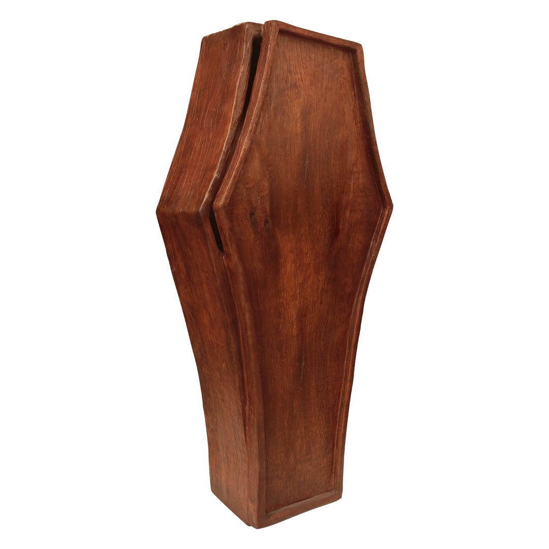 Coffin Standing Open Over Sized Statue