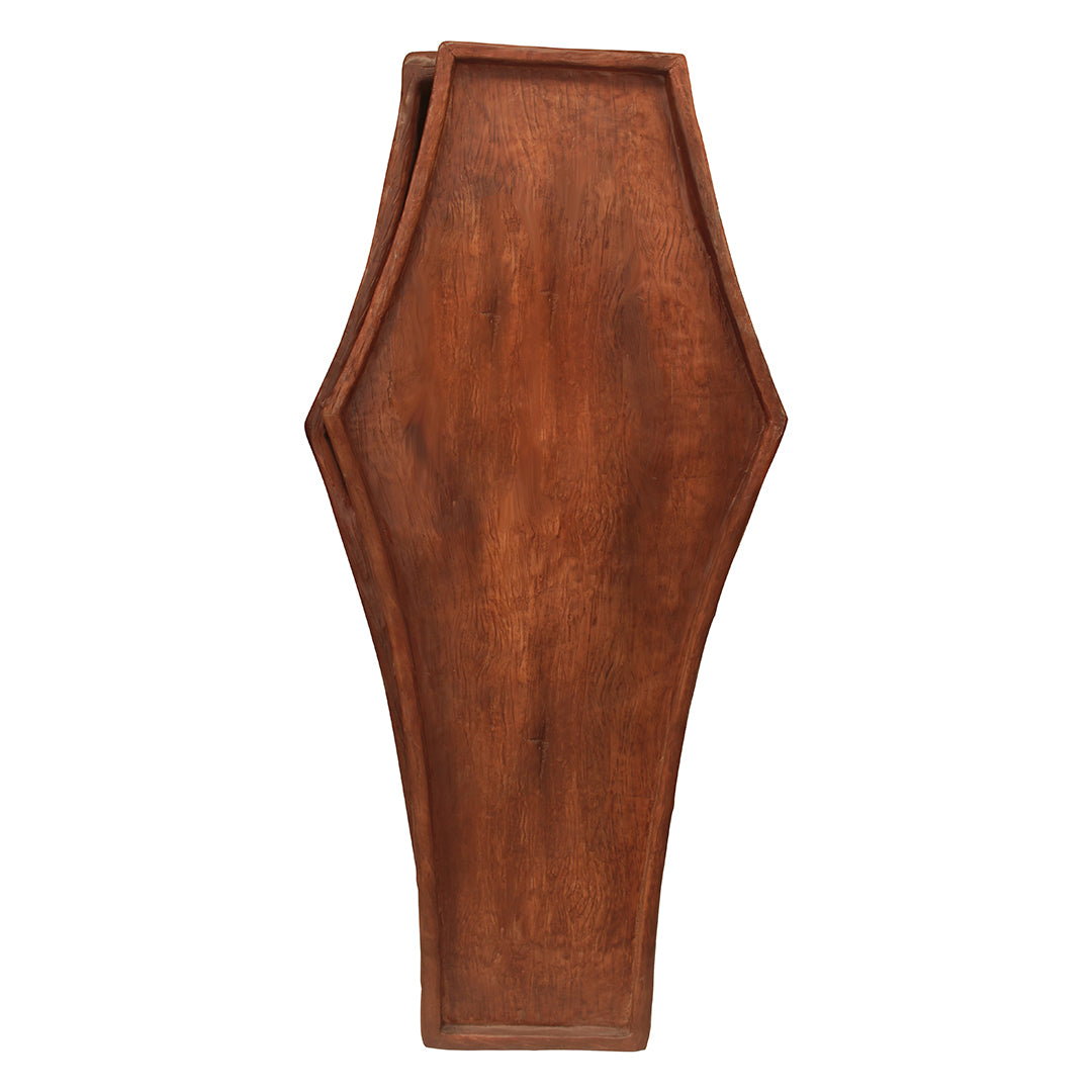 Coffin Standing Open Over Sized Statue