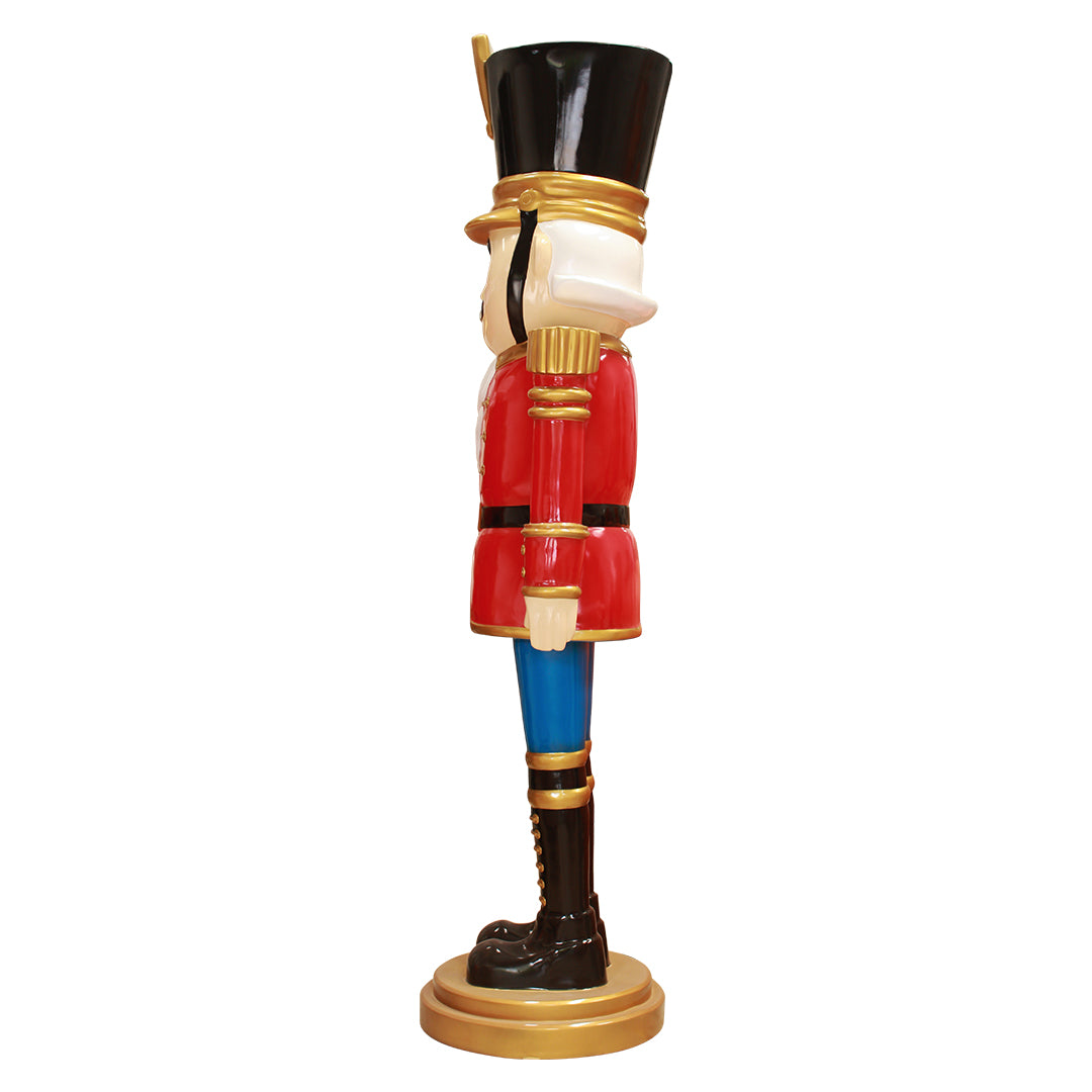 Nutcracker Standing On Base Red/Blue Life Size Statue