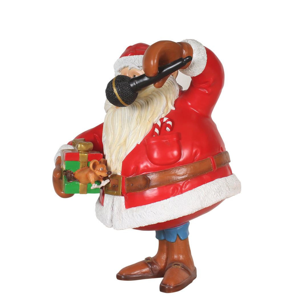 Santa Singer Over Sized Statue