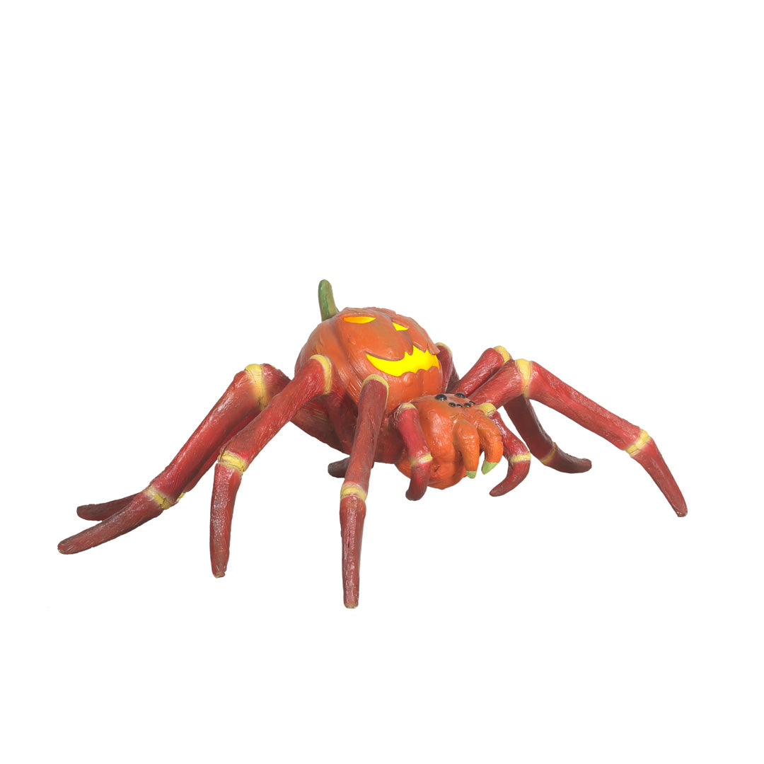 Pumpkin Spider Light Over Sized Statue