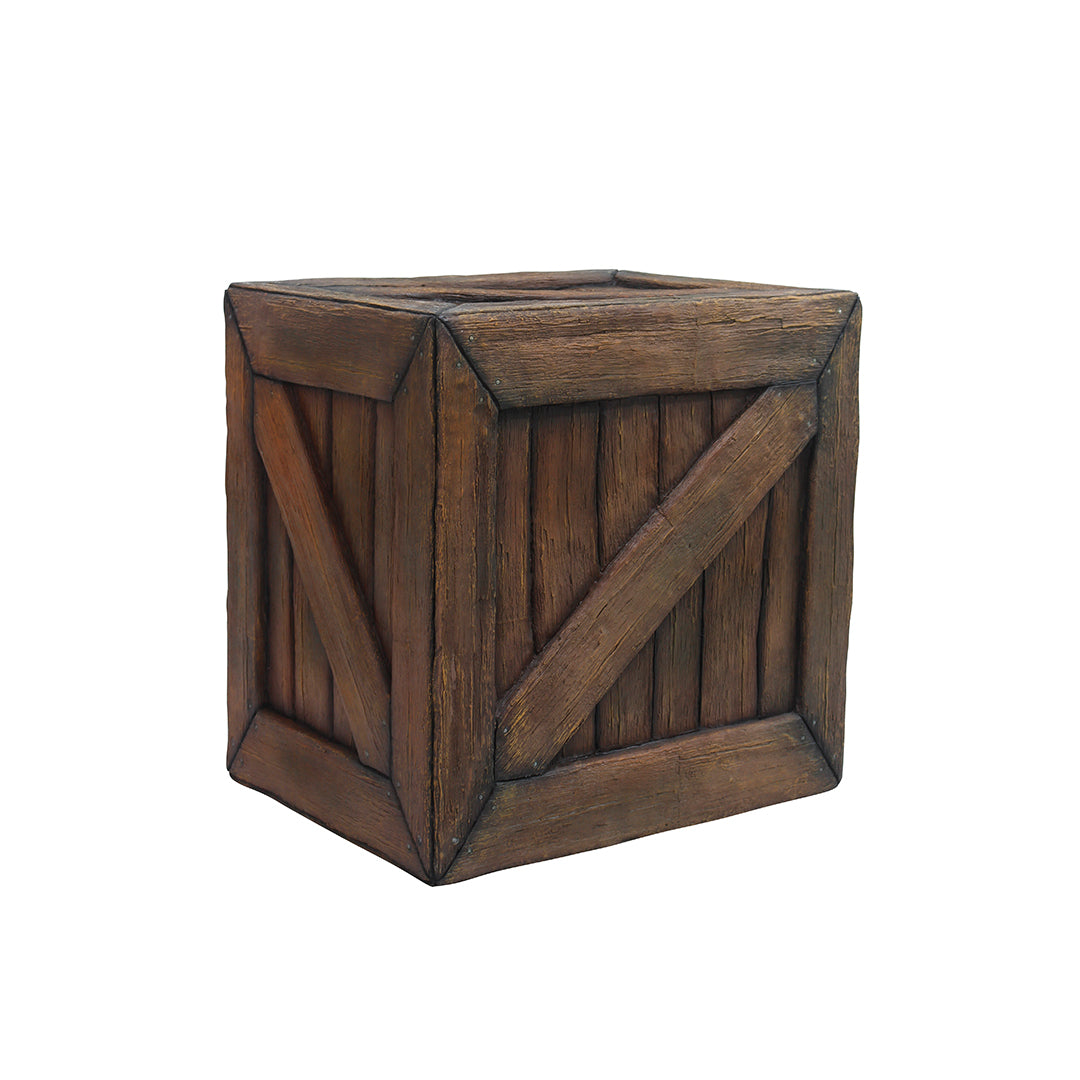 Crate Wood Finish Statue