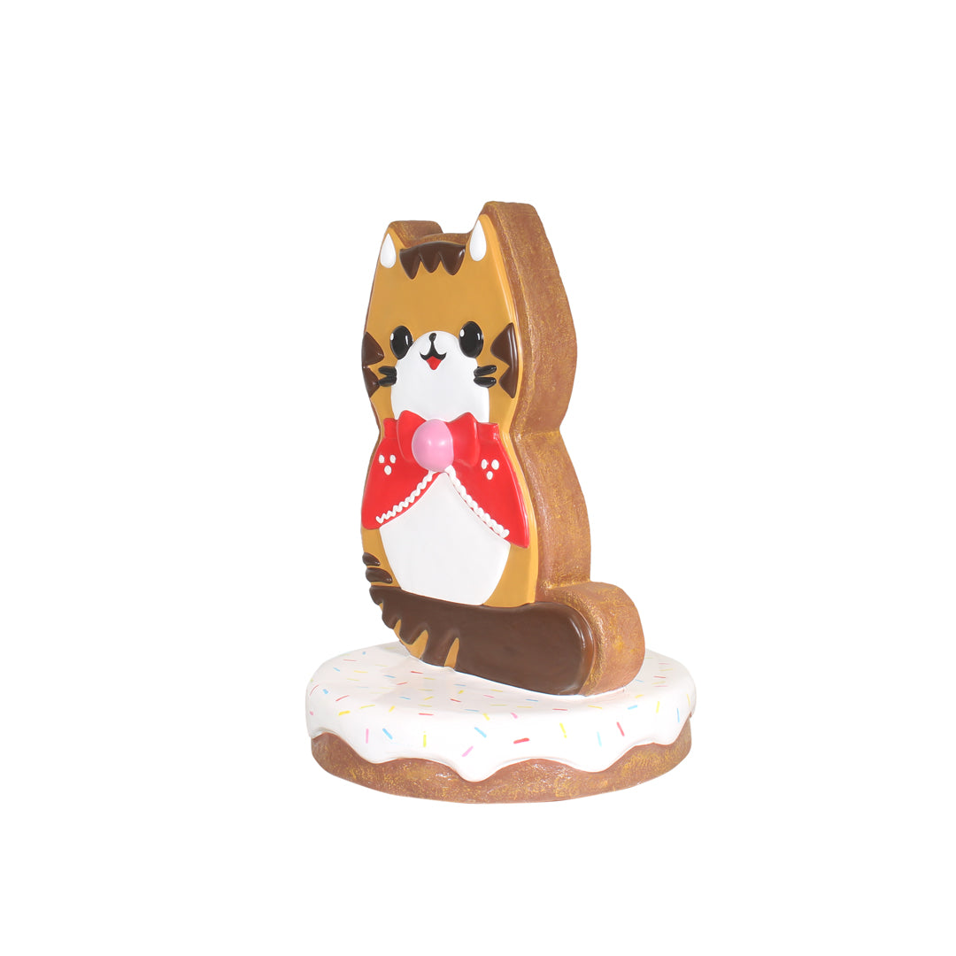 Gingerbread Cat Kitten Over Sized Statue