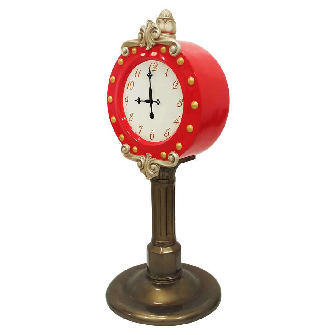 Santa Clock Life Size Statue