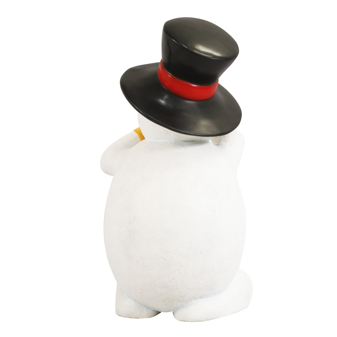 Snowman Playing Trumpet Life Size Statue