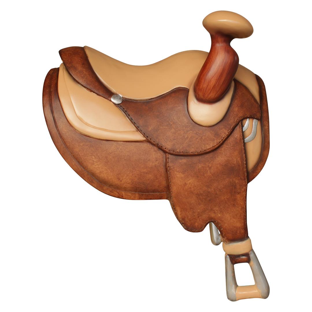Horse Saddle Life Size Statue