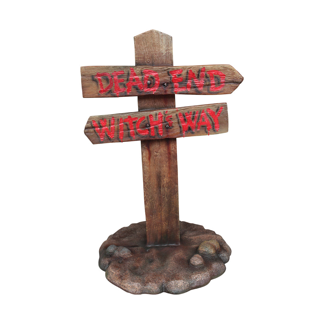 Sign Dead End Halloween Over Sized Statue