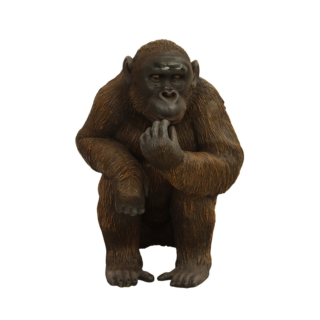 Chimpanzee Eating Life Size Statue