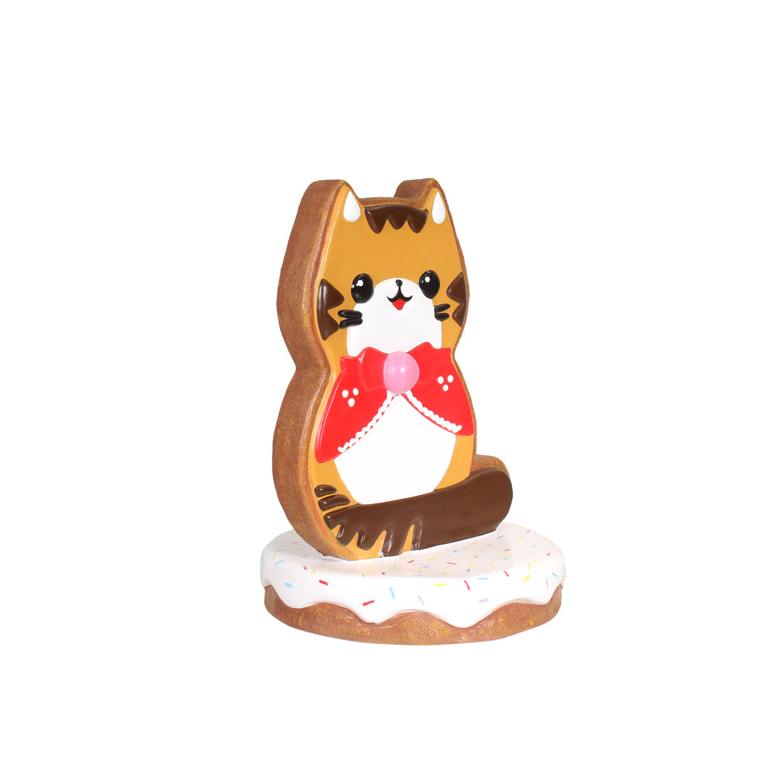 Gingerbread Cat Kitten Over Sized Statue