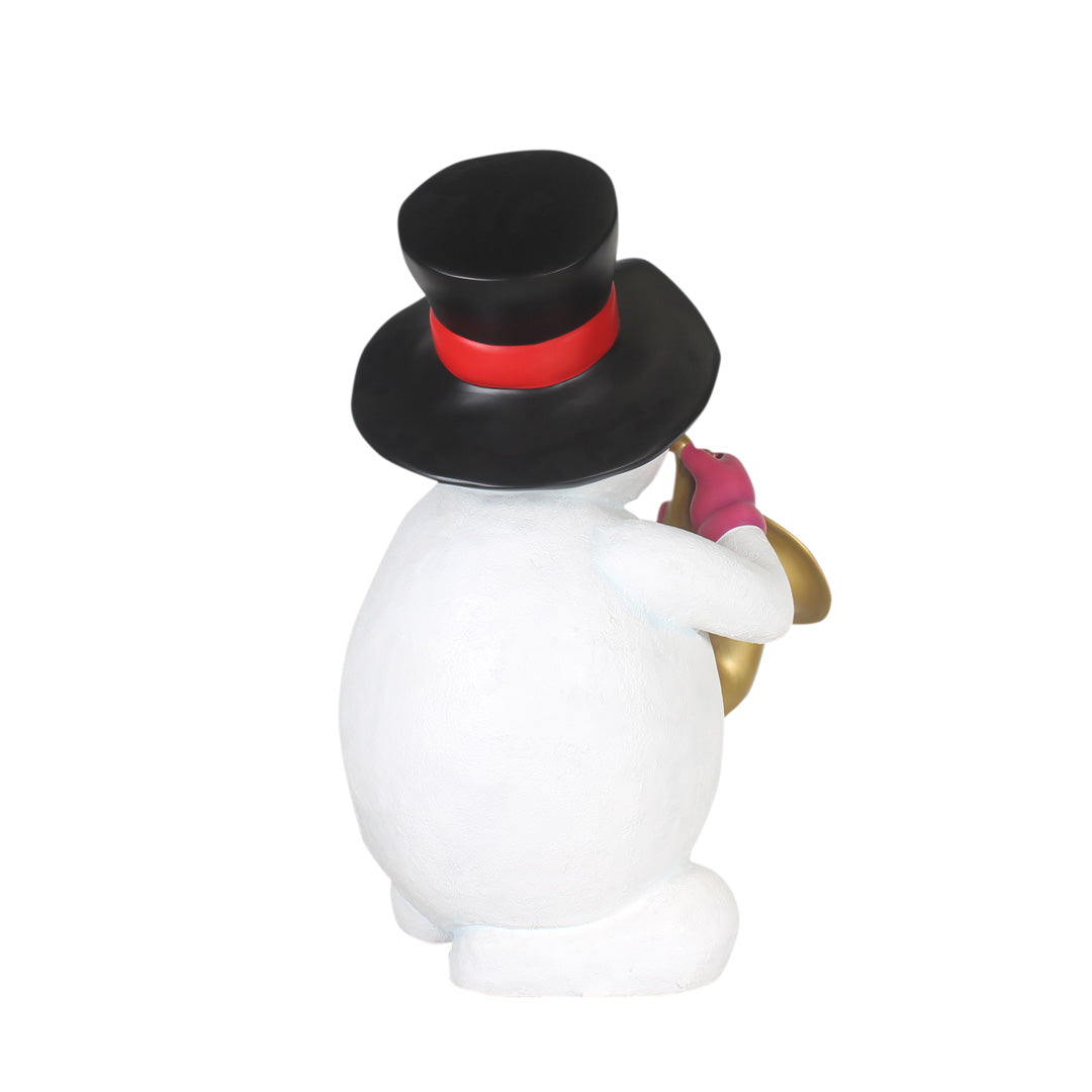Snowman Playing Saxophone Life Size Statue