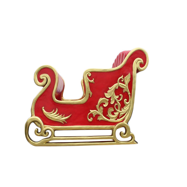 Santa's Sleigh Over Sized Statue