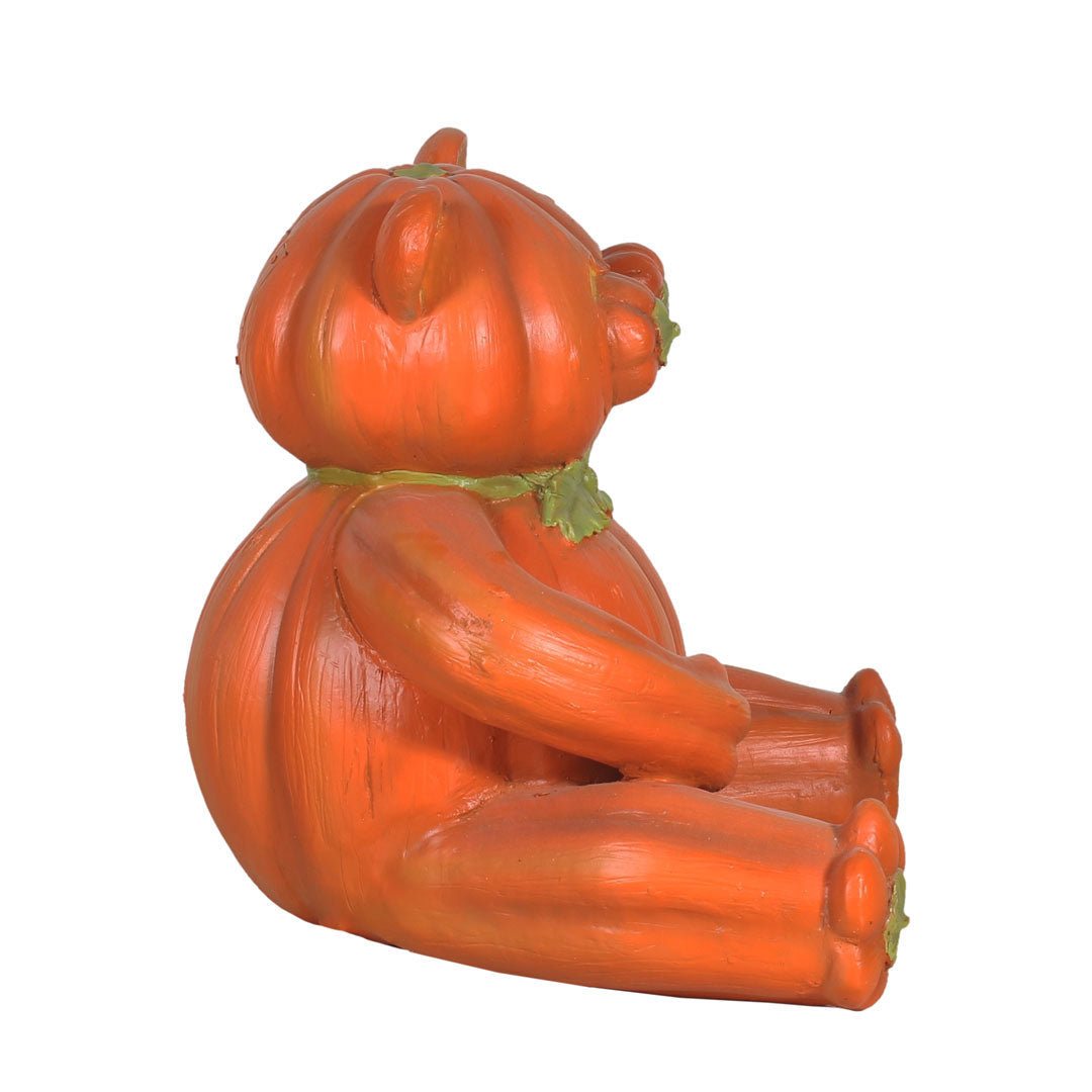 Pumpkin Bear Sitting Light Over Sized Statue