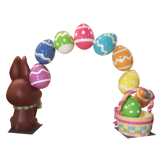 Easter Egg Bunny Archway Over Sized Statue