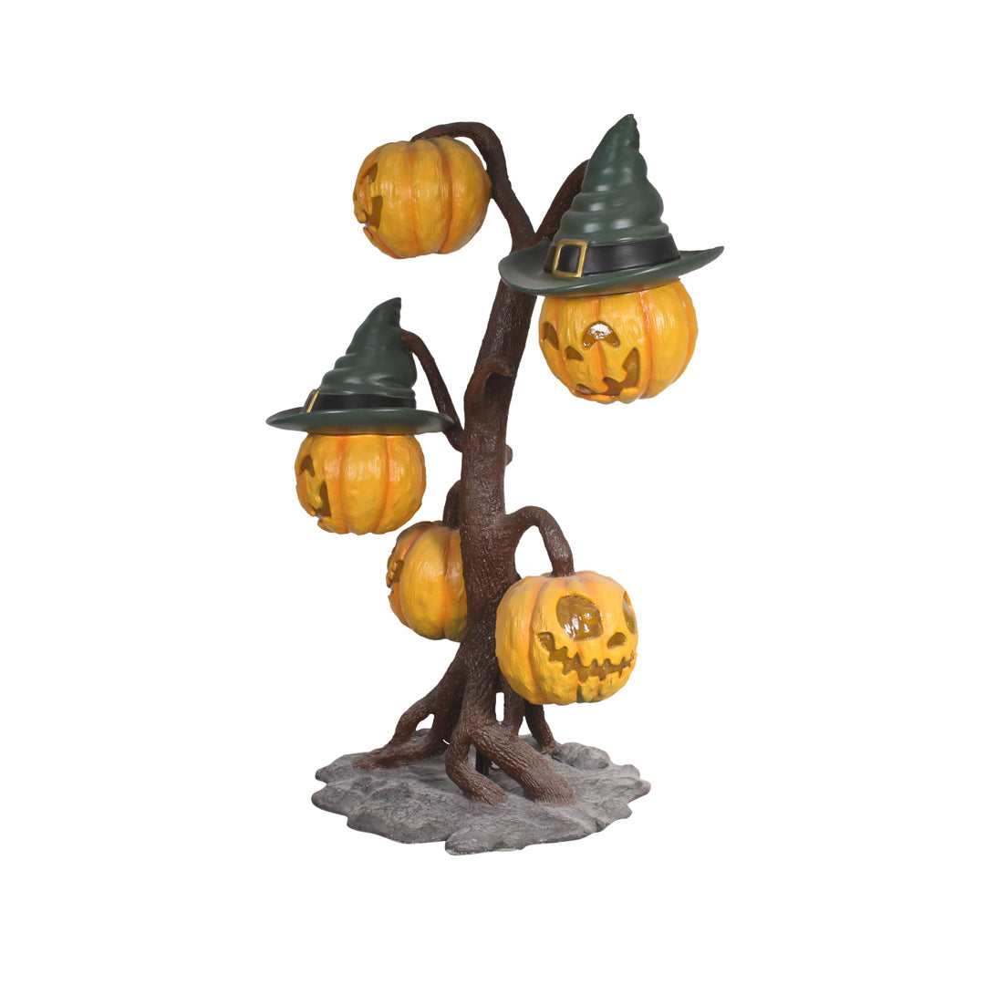 Pumpkin Lantern Tree Over Sized Statue