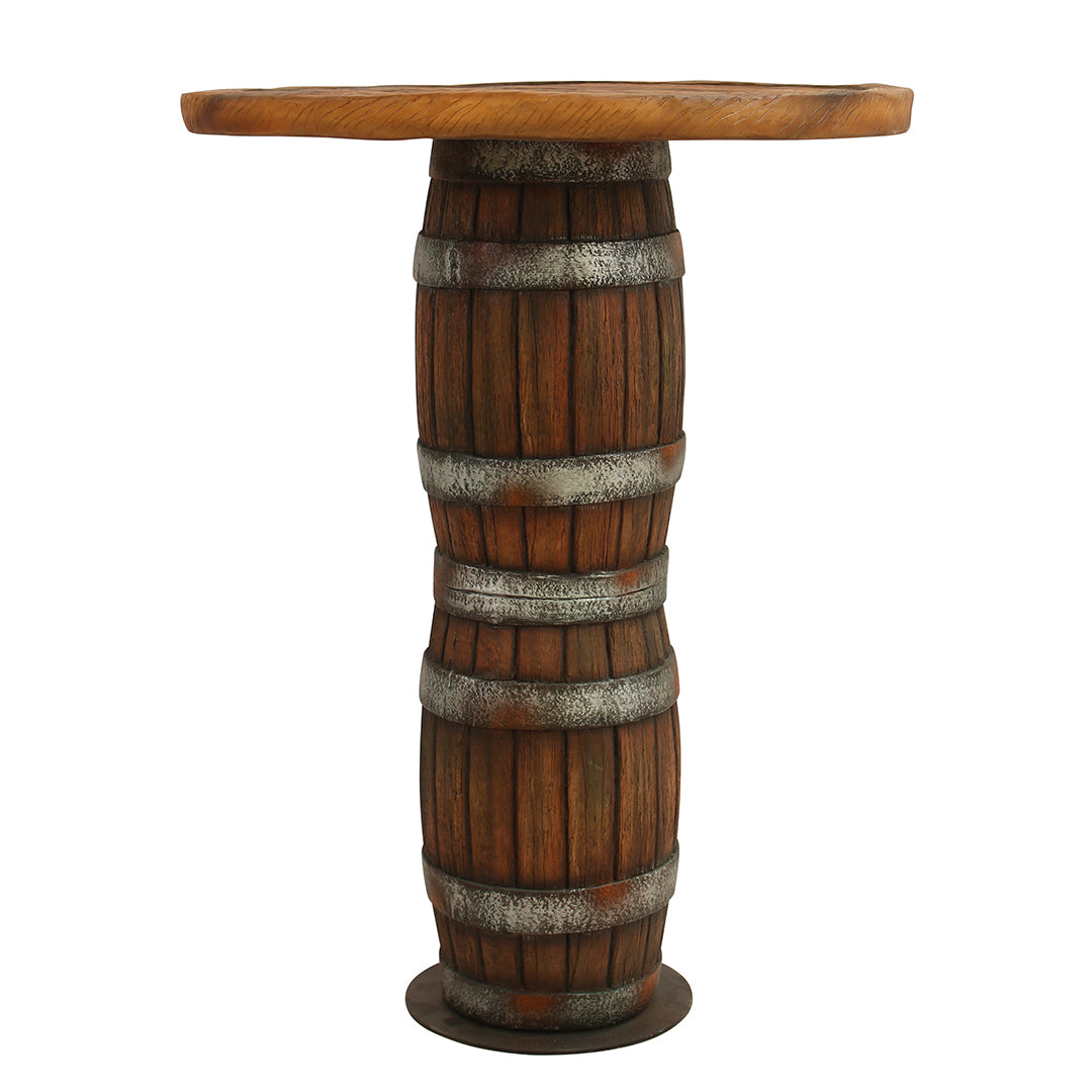 Pirate Stacked Barrels Table Over Sized Statue