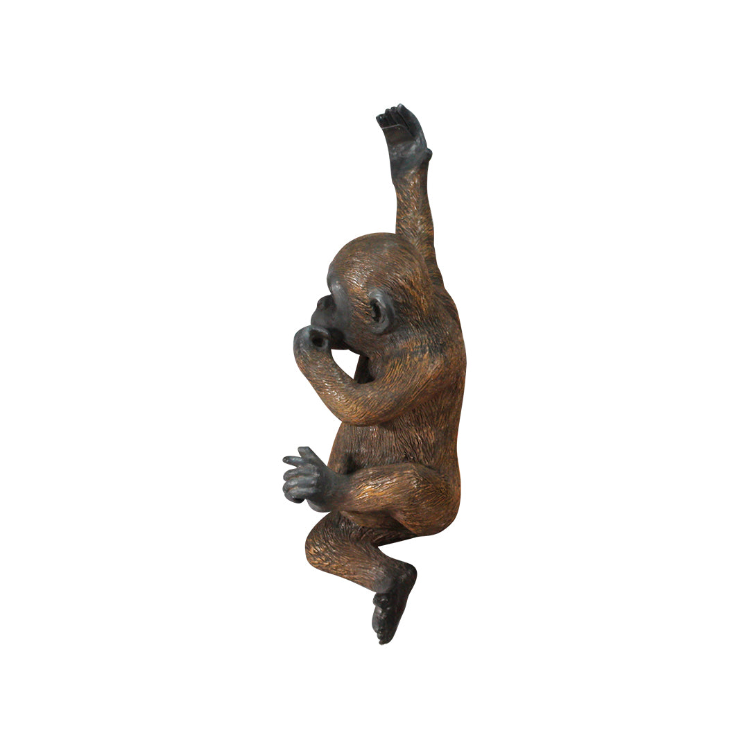 Gorilla Baby Hanging Life Size Statue