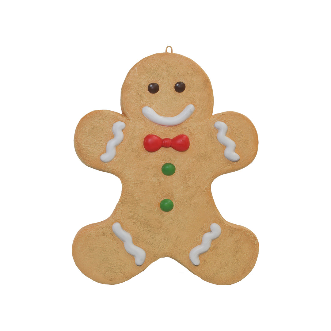 Gingerbread Man Hanging Over Sized Statue
