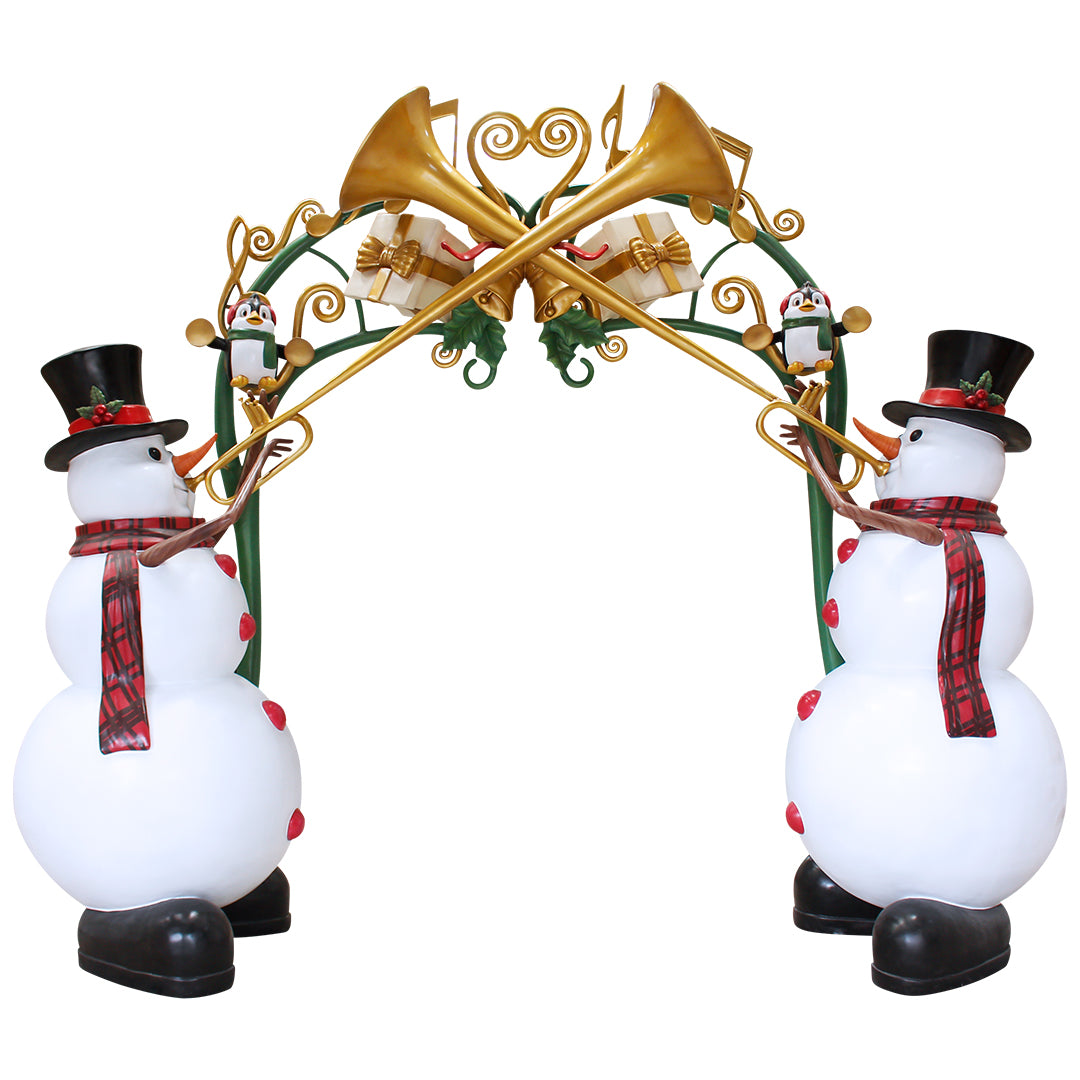 Snowman Trumpet Archway Statue