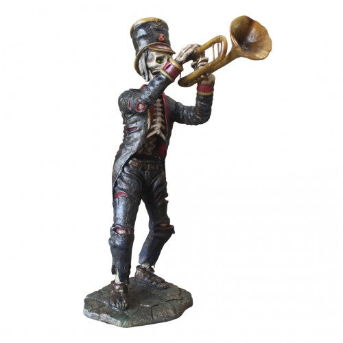 Skeleton Undead Trumpeter Life Size Statue