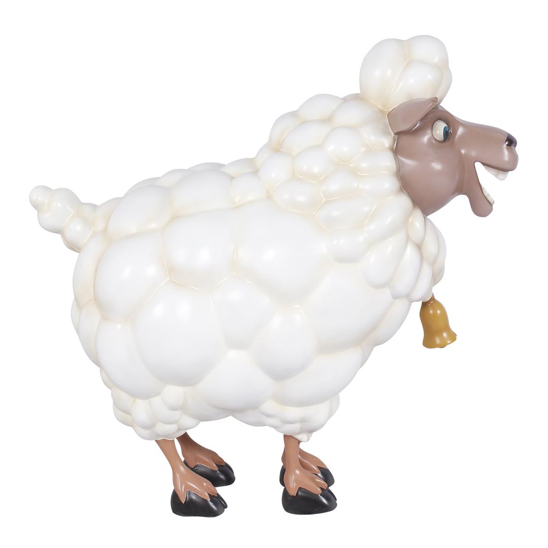 Comic Sheep Bell Life Size Statue