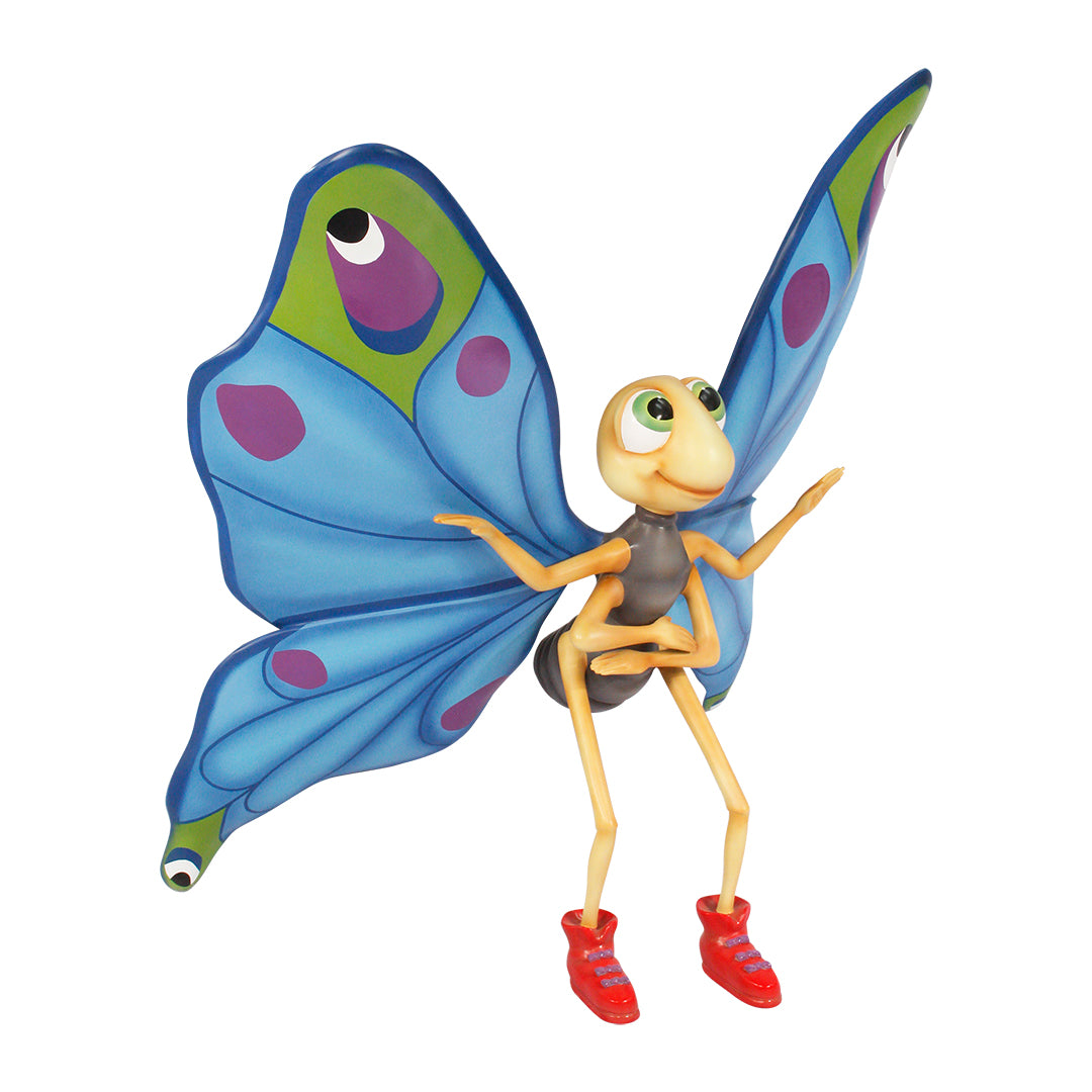 Comic Butterfly Arms Crossed Over Sized Statue