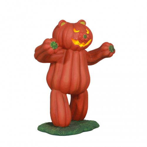 Pumpkin Bear Standing Light Over Sized Statue