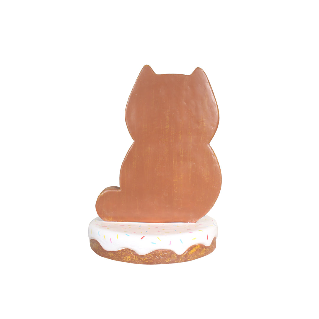 Gingerbread Cat Kitten Over Sized Statue