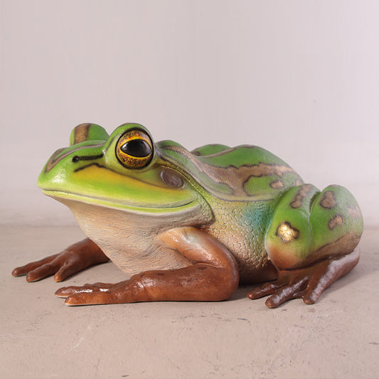 Giant Green and Golden Bell Frog Life Size Statue