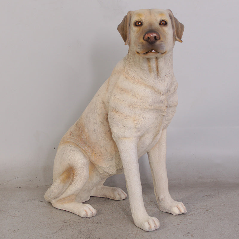 Sitting Labrador Dog Life Size Statue