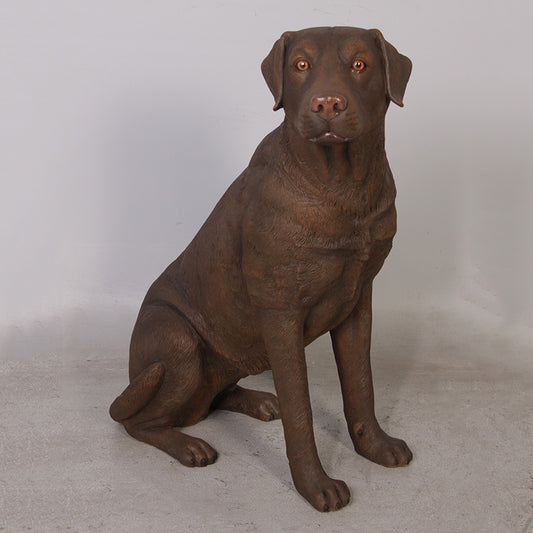 Sitting Labrador Dog Life Size Statue