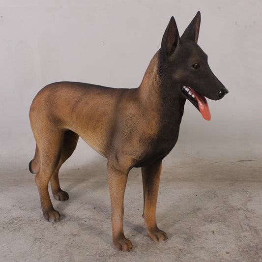 Belgian Malinois Dog Life Size Statue