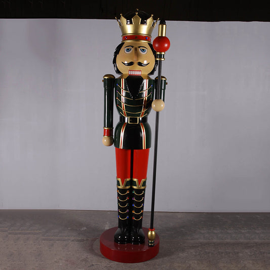 Nutcracker with Scepter in Left Hand Life Size Statue