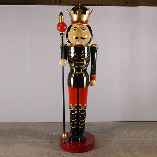 Nutcracker with Scepter in Right Hand Life Size Statue