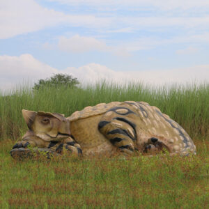Sleeping Ankylosaurus Dinosaur Life Size Statue