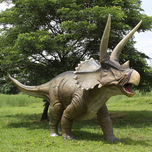 Giant Triceratops Dinosaur Life Size Statue