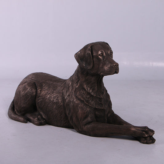 Labrador Dog Lying Down Life Size Statue